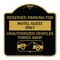 Signmission Reserved Parking for Motel Guest Unauthorized Vehicles Towed Away Alum, 18" x 18", BG-1818-23093 A-DES-BG-1818-23093 - alternate 1